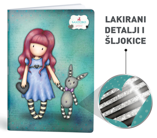 Bilježnica Gorjuss, A4, kvadratići, meki uvez Lipa Mill