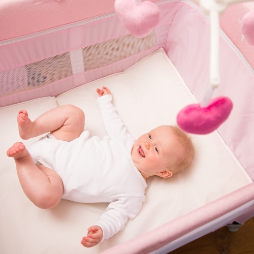 Hauck sklopivi krevetić Baby Center birdie grey, oštećeno