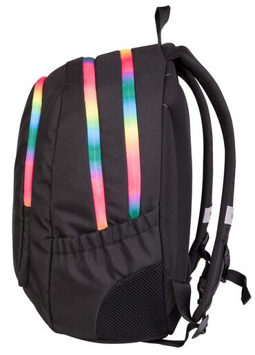 Školski ruksak ergonomski Target  Target  3 ZIP DUEL BLACK RAINBOW