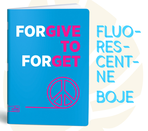 Bilježnica FLUO, A4, linije, meki uvez Lipa Mill