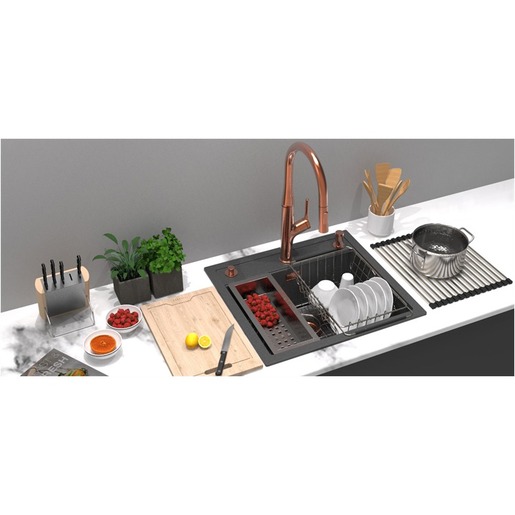 SHR Carysil Waltz 560 FE crni sudoper