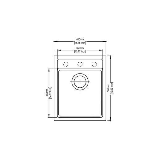SHR Carysil Waltz 400 crni sudoper