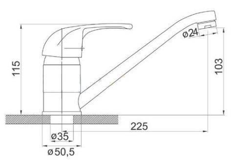 SHR Kreta 80 sudoper + Ferro BVA4 slavina