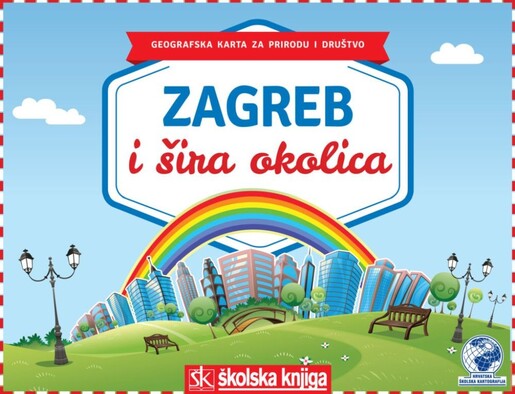 ZAGREB I ŠIRA OKOLICA 1: 175 000, Geografska  karta za prirodu i društvo