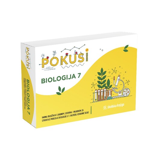 POKUSI biologija – kutija s priborom, radnom bilježnicom i radnim listovima