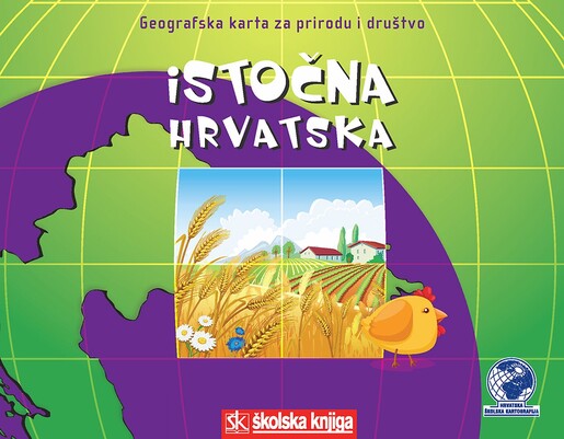 ISTOČNA HRVATSKA 1: 500 000, Geografska  karta za prirodu i društvo