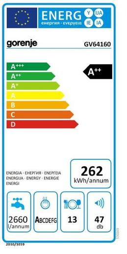 Gorenje perilica posuđa GV64160*oštećena ambalaža_TPNJ