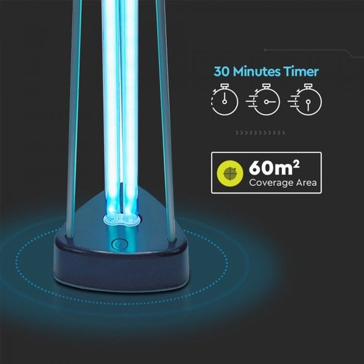 V-TAC UV svjetiljka s ozonom za sterilizaciju prostora do 60m2