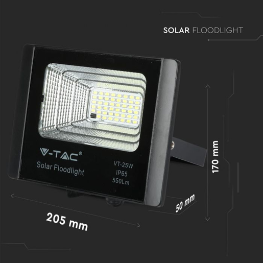 V-TAC 12W LED solarni reflektor s daljinskim upavljačem 6000K