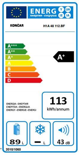 Končar hladnjak H1A 48 112.BF*RASPRODAJA*OŠTEĆENJA