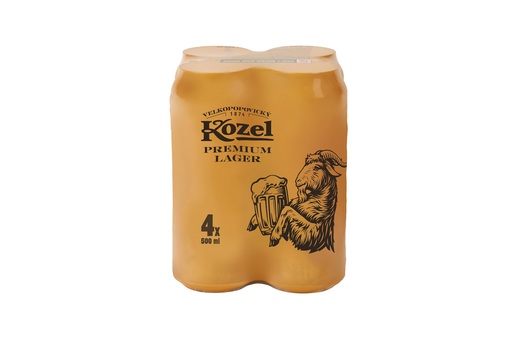 Pivo Kozel premium lager 4x0,5 l, limenka