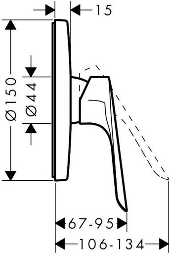 HANSGROHE LOGIS E 71603000 miješalica za tuš kadu (podžbukni dio se kupuje zasebno)