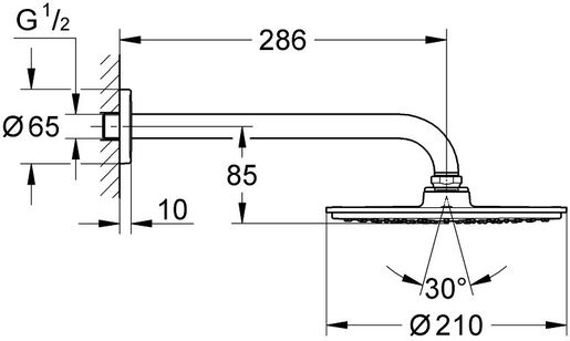 GROHE TEMPESTA 26412000  tuš ruža + cijev