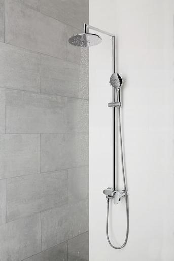 AQG CARESSE 21CAR25SUB01 tuš sistem s pomičnim izljevom, okrugli, krom