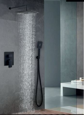 AQG BETA 19BETER20805 podžbukni tuš sistem, okrugli, crni