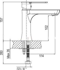 AQG NAUTILUS 01NAU100CR slavina za umivaonik, klasične dimenzije