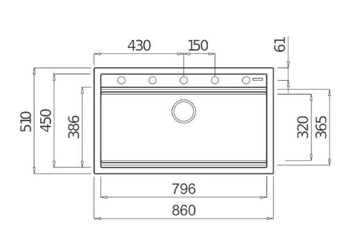 Elleci Best 360 Bianco Antico sudoper