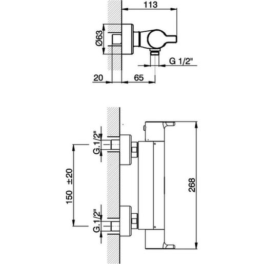 CISAL TENDER C2T0101021 termostatska miješalica za tuš kadu