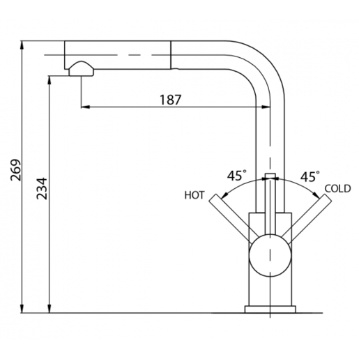 Helika Modus 2383 Silica slavina s tušem
