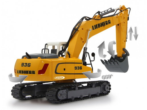Jamara bager na daljinsko upravljanje Liebherr R936, set za rušenje, žuti 1:20