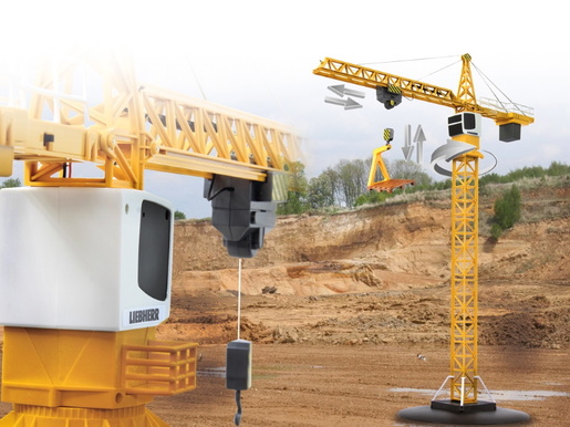 Jamara dizalica na daljinsko upravljanje Liebherr 2, žuta 1:20