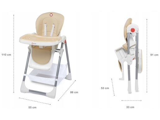 Lionelo dječja hranilica/ležaljka Linn PLUS bež