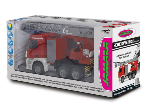 Jamara kamion na daljinsko upravljanje, vatrogasni Mercedes Antos, crveni 1:20