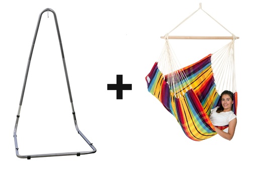 Amazonas Brasil Rainbow viseća stolica + Luna Rockstone stalak