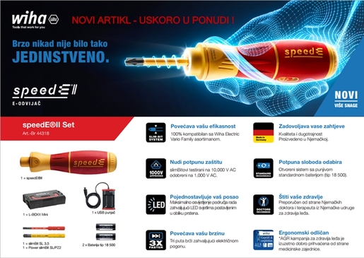 WIHA speedE II VDE set Aku E- odvijač 7/1
