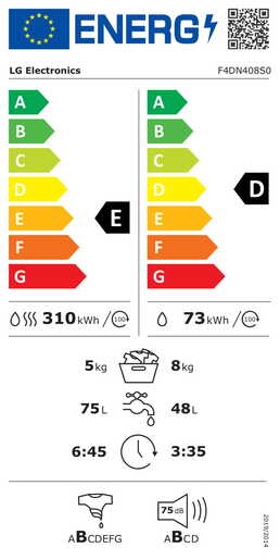 LG perilica sušilica rublja F4DN408S0