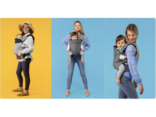 Lionelo dječja nosilica - klokanica MARGAREET crno-siva