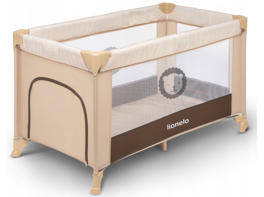 Lionelo dječji prijenosni krevetić Adriaa bež pruge