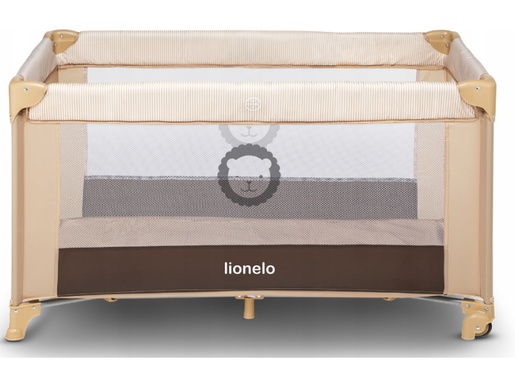 Lionelo dječji prijenosni krevetić Adriaa bež pruge