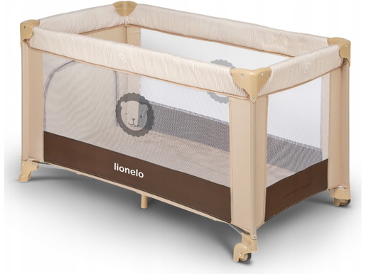 Lionelo dječji prijenosni krevetić Adriaa bež pruge