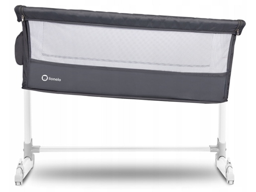 Lionelo dječji prijenosni krevetić Theo tamno sivi