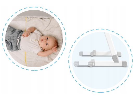 Lionelo dječji prijenosni krevetić Theo tamno sivi