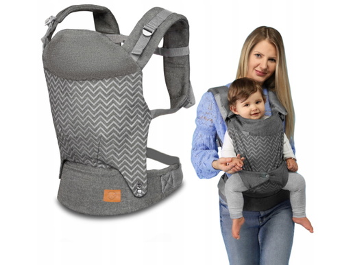 Lionelo dječja nosilica - klokanica MARGAREET srebrno- siva