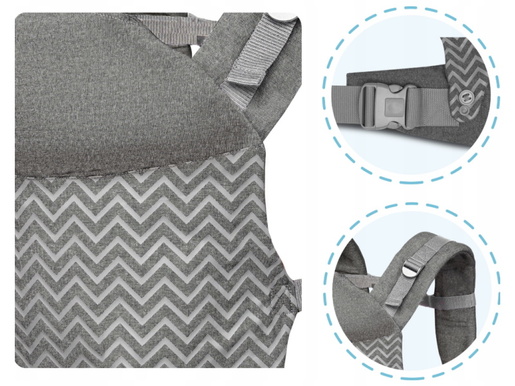 Lionelo dječja nosilica - klokanica MARGAREET srebrno- siva