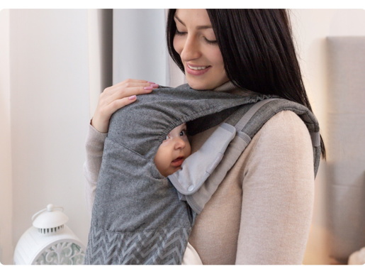 Lionelo dječja nosilica - klokanica MARGAREET srebrno- siva