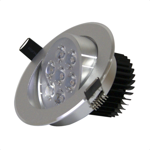 X-LIGHT ugradbena LED lampa, 7x1W, hladna bijela 6000K, siva