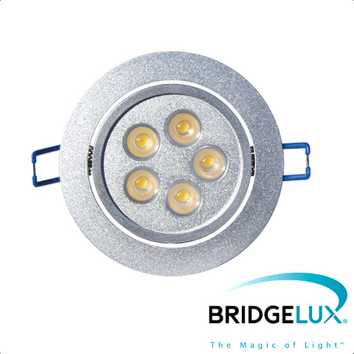 X-LIGHT ugradbena LED lampa, 5x1W, dimabilna, topla bijela 3000K (Bridgelux led)