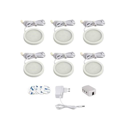X-LIGHT LED lampi za ormar, topla bijela 3000K, bijela, 6 kom