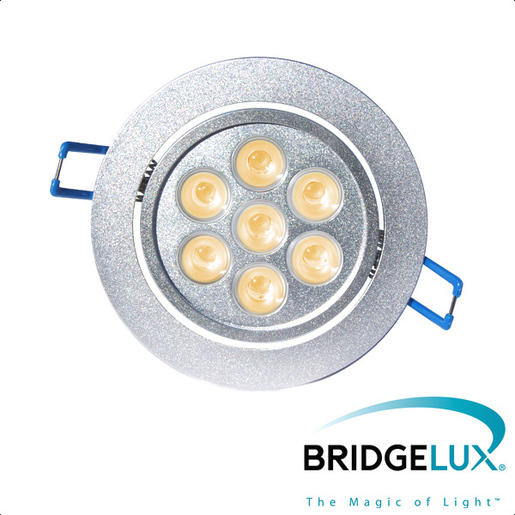 X-LIGHT ugradbena LED lampa 7x1W, topla bijela 3000K, dimabilna (Bridgelux led)