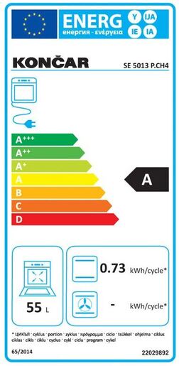 Končar štednjak SE 5013 P CH4