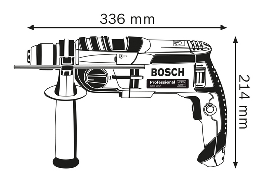 Bosch Professional udarna bušilica GSB 20-2 RE, L-Boxx