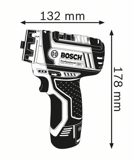 BOSCH Professional akumulatorska bušilica-izvijač GSR 12V-15 FC - SAMO ALAT, L-Boxx