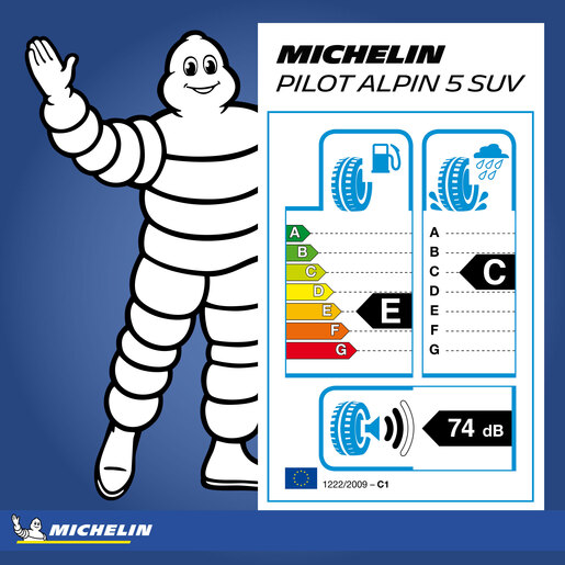 Michelin 295/35R21 107V PILOT Alpin 5 SUV * XL TL, Pot: E, Pri: B, Buka: 074 dB