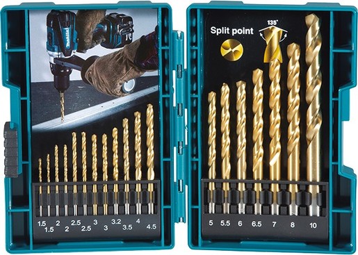 MAKITA 19-djelni set HSS-TiN svrdala (1.5-10mm) D-67527