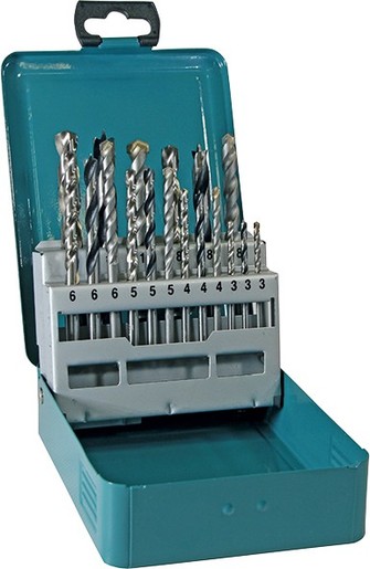 MAKITA 18-djelni set svrdala, veličina 3-10 (kamen, metal,drvo) D-46202