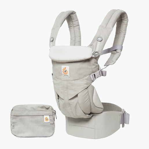 Ergobaby Omni 360 nosiljka, Biserno siva + GRATIS jastučići za grickanje i podbradak